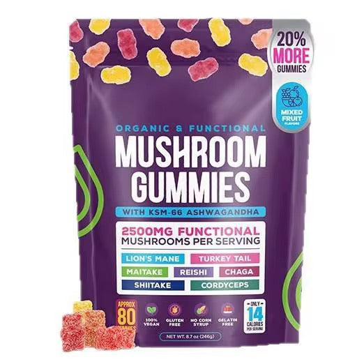 Organic Functional Mushroom Gummies
Daily Mind + Body Support in Every Bite